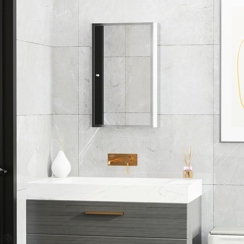 Latitude Run® Bathroom Mirrored Cabinet | Wayfair